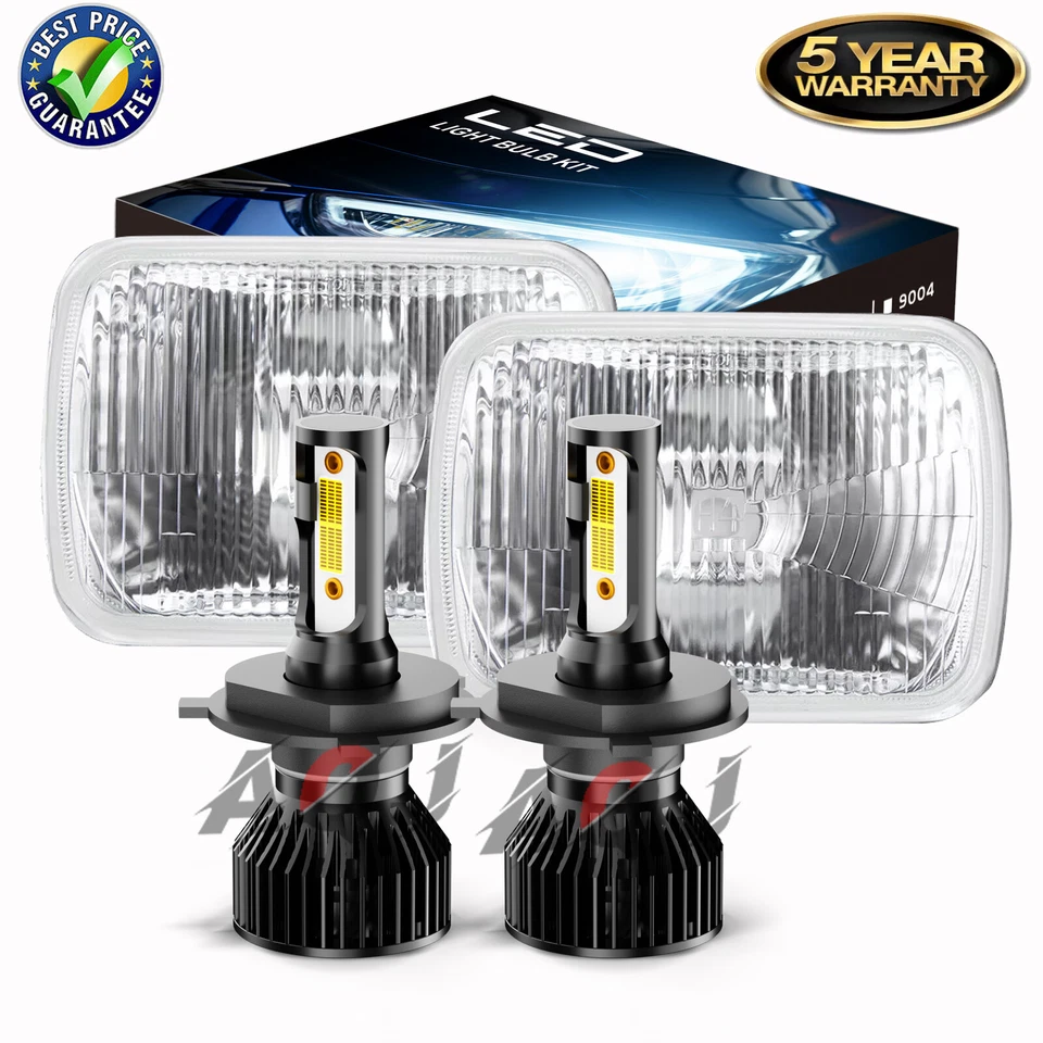 Pair 7X6" LED Headlights Hi/Lo Beam For Mazda B2000 B2200 B2600 RX-7 GLC Pickup Foto 1 de 4