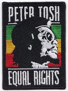 Rasta African PETER TOSH Pari diritti Toppe Ricamate 3,5""x2,5 - Foto 1 di 1
