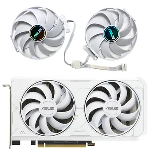 90MM Graphics Card Cooling Fan for ASUS RTX3060ti GDDR6X 8GB DUAL WHITE OC - Afbeelding 1 van 16