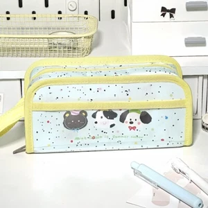 Cartoon Pen Bag Canvas Pencil Case Cute Stationery Organizer - Picture 1 of 9