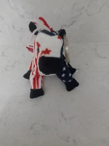 TY Beanie Baby Vintage 2000 "Lefty 2000” Democrat Donkey Red White and Blue - Picture 1 of 6