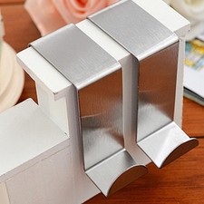 2PCS Over Door Hook Stainless Kitchen Cabinet Clothes Hanger Organizer Holder