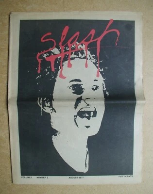 Slash Magazine. August 1977. Vol. 1 No. 3. Sex Pistols, The Dils, Zeros, Germs - Image 1 of 4