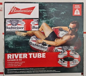 Tubo spiaggia Budweiser piscina fiume lago con maniglie, portabicchieri, toppa riparazione - Foto 1 di 4