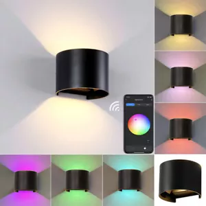 LED Smart Outdoor Wall Lamp RGBW APP Control Dimmable Sconce Light Fixture Party - Picture 1 of 20