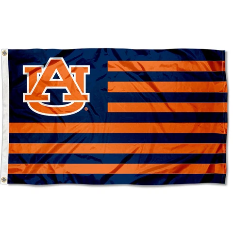 Auburn University Tigers Stars and Stripes Nation USA Flag Cover