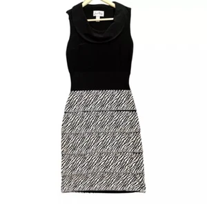 Abito Joseph Ribkoff a strati senza maniche scollo cappuccio taglia 4 festa festa formale nuovo con etichette - Foto 1 di 5