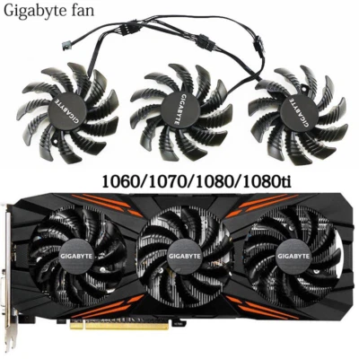 New 75MM Cooler Fan T128010SU For Gigabyte GeForce GTX 1060 1070 1080 Ti G1 1070 - Image 1 of 4