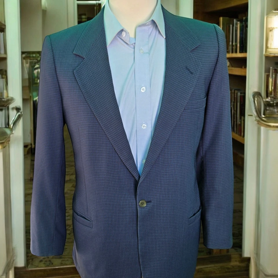 Blazer Versace V2 40r 50it Gingham xadrez Saks 5th Ave feito na Suíça - Imagem 1 de 4