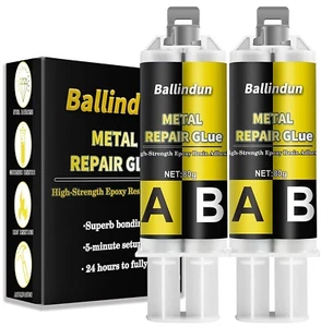Metal Repair Glue 2 Pack Metal Epoxy Glue Heavy Duty High Temperature Heat Resis - Picture 1 of 6