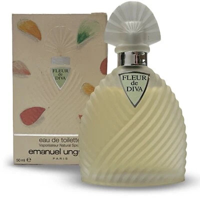 Perfume vintage Fleur De Diva de Emanuel Ungaro eau de toilette spray 1,7 oz difícil de encontrar Foto 1 de 4