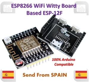 ESP8266 serial WIFI Witty cloud Development Board ESP-12F module MINI nodemcu - Imagen 1 de 7