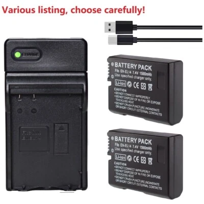EN-EL14 ENEL14 Battery or Charger for Nikon D3300 D5100 D5200 D5300 P7000 P7100 - Image 1 of 4