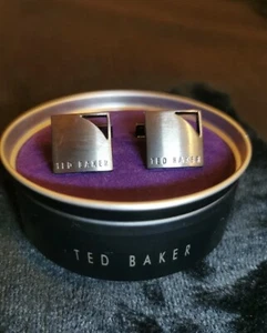 TED BAKER CUFFLINKS SQUARE CUT - Picture 1 of 3