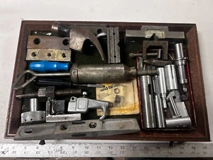 MACHINIST TOOL LATHE MILL Machinist Lot of of Tool Makers Parts Tools Etc A - Picture 1 of 7