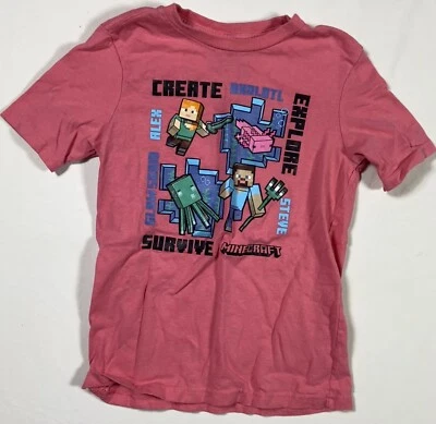 Mojang большой мальчиков Minecraft лагерь графический футболка Kids камуфляж детский место T лот - Изображение 1 из 4