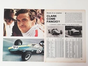 Clipping Ritaglio Articolo 1968 JIM CLARK Come Fangio? Ritratto di un Campione - Imagen 1 de 2