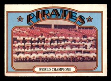 1972 O-Pee-Chee #1 Pirates Team w/ Clemente Champions EX (Small Tape Mark Back)