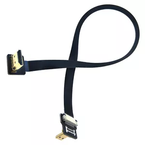 HDMI to Micro HDMI Flex Cable Male Angled Plug 4K Drone Camera Monitor Lead 40cm - Picture 1 of 6