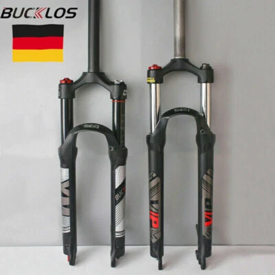BUCKLOS Forcella Mollata MTB Manuale 26/27.5/29" Freno a Disco 9mm QR Aria/Meccanico - Immagine 1 di 4