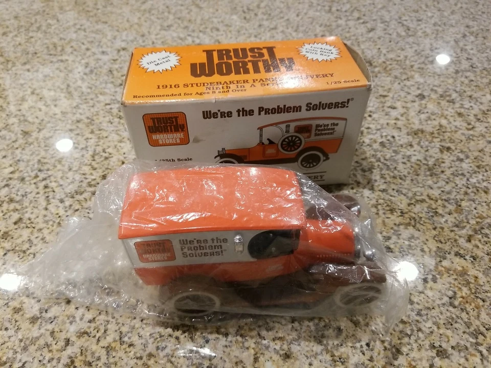 Trust Worthy Die Cast 1916 Studebaker Panel Delivery Truck Coin Bank #9, New - Image 1 of 1