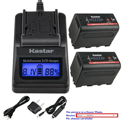 Cargador rápido de batería LCD Kastar para Sony NP-F770 Cyber-shot DSC-CD400 DSC-D700 Foto 1 de 4