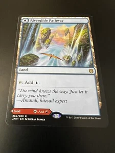 Riverglide Pathway 264 Magic The Gathering Zendikar Rising (ZNR) raro casi nuevo - Imagen 1 de 2