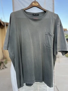 Vintage XXL Giorgiolini Distressed Black Grey Mens Shirt  - Picture 1 of 7