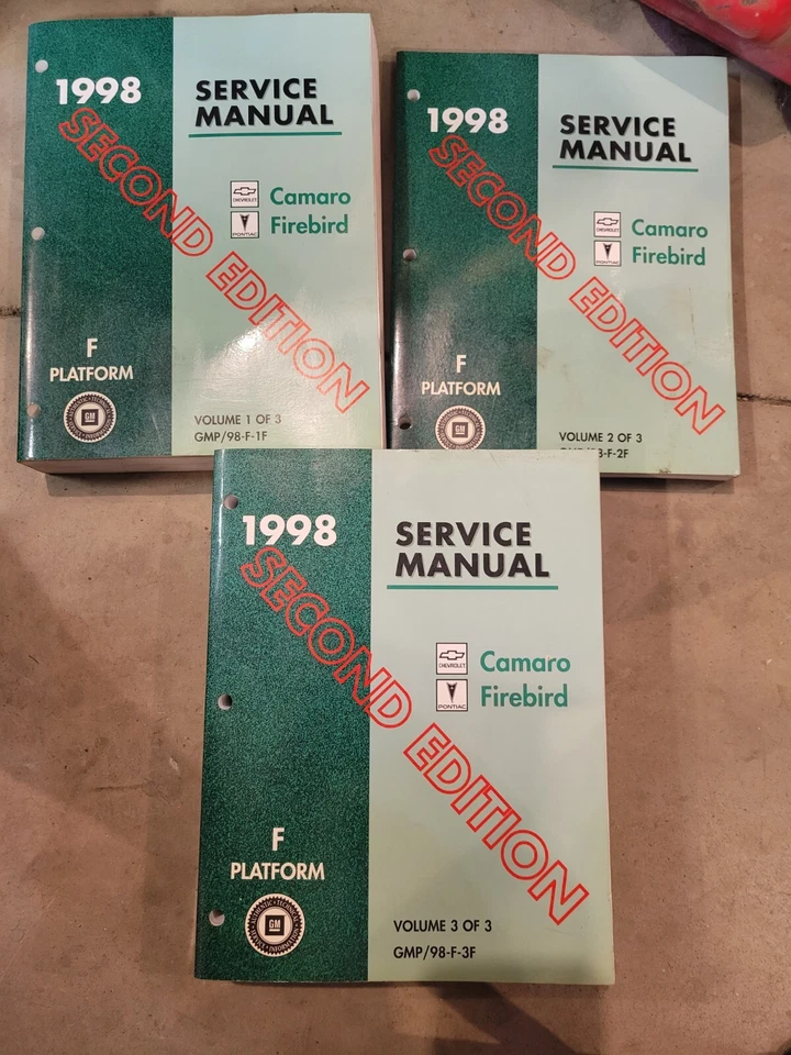 Chevrolet Camaro Pontiac Firebird 1998 manual de reparación de taller de servicio Vol 1-3  Foto 1 de 1