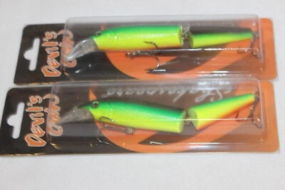 2 x Shakespeare Devil's Own "Firetiger Jointed" Wobbler 150mm 18,5g Floating - Bild 1 von 2