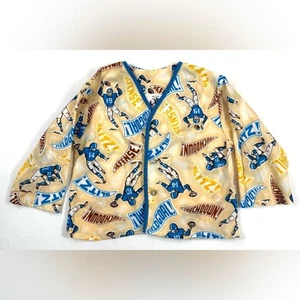 HEALTHTEX VINTAGE Boys Football Pajama Top 4T Retro 70s Sports Print Made USA - Picture 1 of 11