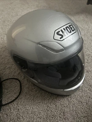 Capacete de motocicleta Shoei RF-1000 prata leve tamanho XS extra pequeno - Imagem 1 de 4