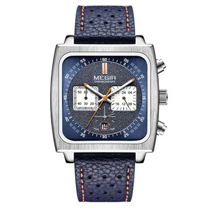 Gents Monaco Chronograph Calibre 12 Mens Luxury Quartz Leather Strap Watch New - Picture 1 of 12