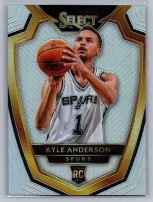 2014-15 Panini Select #199 Kyle Anderson San Antonio Spurs RC Rookie silver - Image 1 of 2