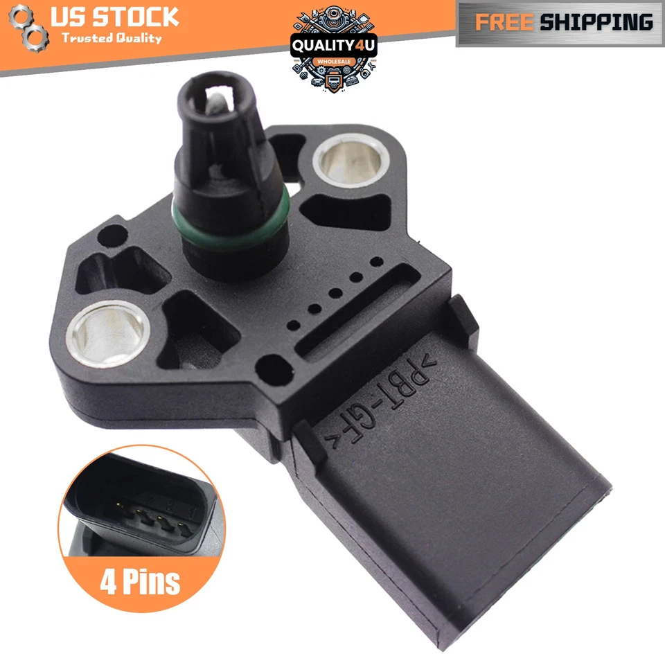 MAP Pressure Sensor 038906051D For VW Golf Jetta Golf AUDI A3 A4 1.8 2.0T 06-20 Foto 1 de 4