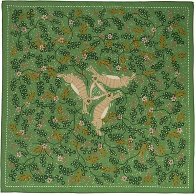 Pañuelo The Classic tres liebres 100% algodón, extra suave verde  Foto 1 de 4