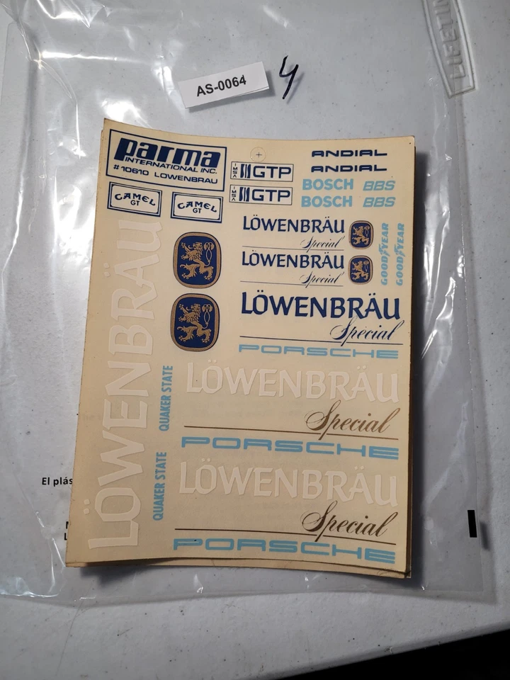 Parma 10610 Lowenbrau Special Decal Sheet – Vintage Porsche 962 GTP Racing Stick - Image 1 of 1