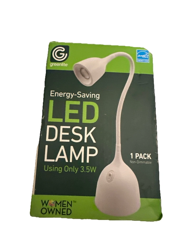 Greenlite LED Flexible Black Home Desk Lamp Energy Saving 3000k Bright White