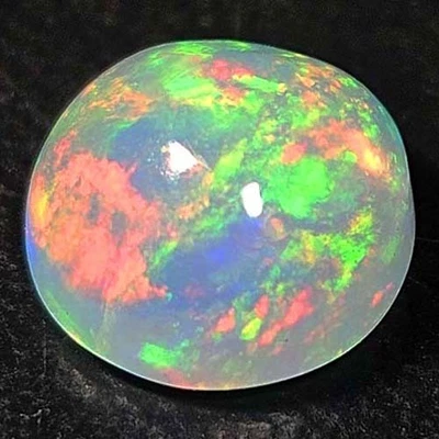 NATURAL AAA+ VVS AWESOME COLOR PLAY ROUND CABOCHAN ETHIOPIAN WELO OPAL 1.10 CTS - Image 1 of 3