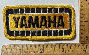Vintage Yamaha Iron On Patch Motorcycle Biker Racing Motorsports Black Gold NOS - Picture 1 of 2