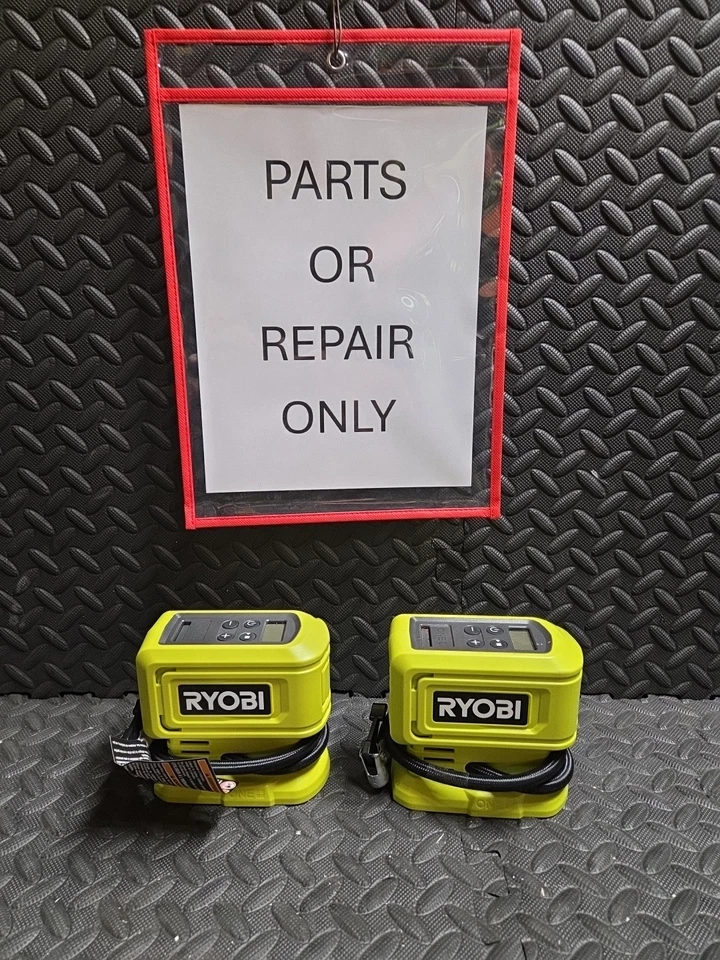 Inflador inalámbrico Ryobi PCL001 18V ¡LOTE DE 2 SOLO PARA PIEZAS O REPARACIÓN! LEER Foto 1 de 4