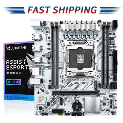 JUXIESHI X99 White Motherboard DDR4 for Intel Xeon E5 V3 V4 LGA 2011-3 Processor - Image 1 of 4