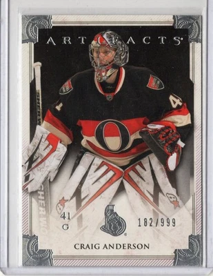 2013-14 Upper Deck Artifacts Hockey Parallel Craig Anderson Ottawa Senators /999 - Image 1 of 2