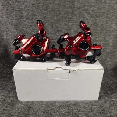 Комплект гидравлических дисковых тормозов Zoom Xtech Cycle для дорожного/горного/электронного велосипеда и т. д. Красный - Изображение 1 из 4