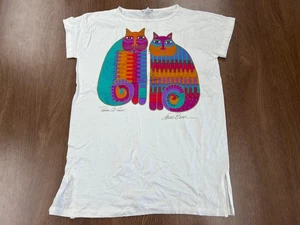 VINTAGE LAUREL BURCH DAMEN SHIRT ONE SIZE RAINBOW CAT COUSINS ART 90S USA NOS - Bild 1 von 8