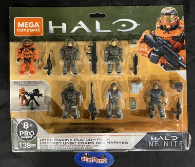 HALO INFINITE MEGA CONSTRUX UNSC MARINE PLATOON PACK GXB00 SPARTAN MARK VII  - Image 1 of 2