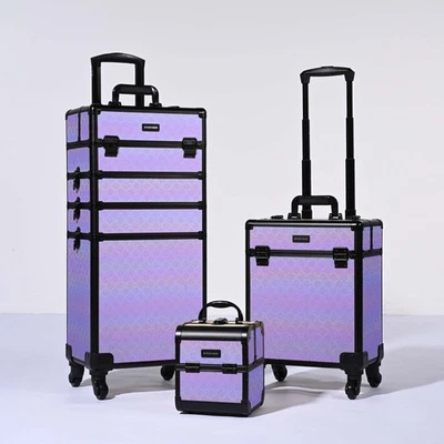 Byootique 3 Piezas Maquillaje Tren Estuches Cosméticos Organizador Kit Dije ForgetMeNo Foto 1 de 4