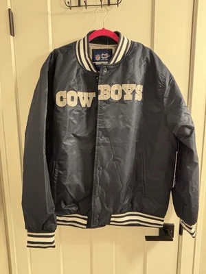 Chaqueta de satén Dallas Cowboys Ultra Game Full Snap para hombre XL nueva $130 Foto 1 de 4