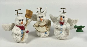 Vintage House Of Lloyd Angelo Pupazzo di Neve Trio Figurine in Resina.Volti Carini - Foto 1 di 11
