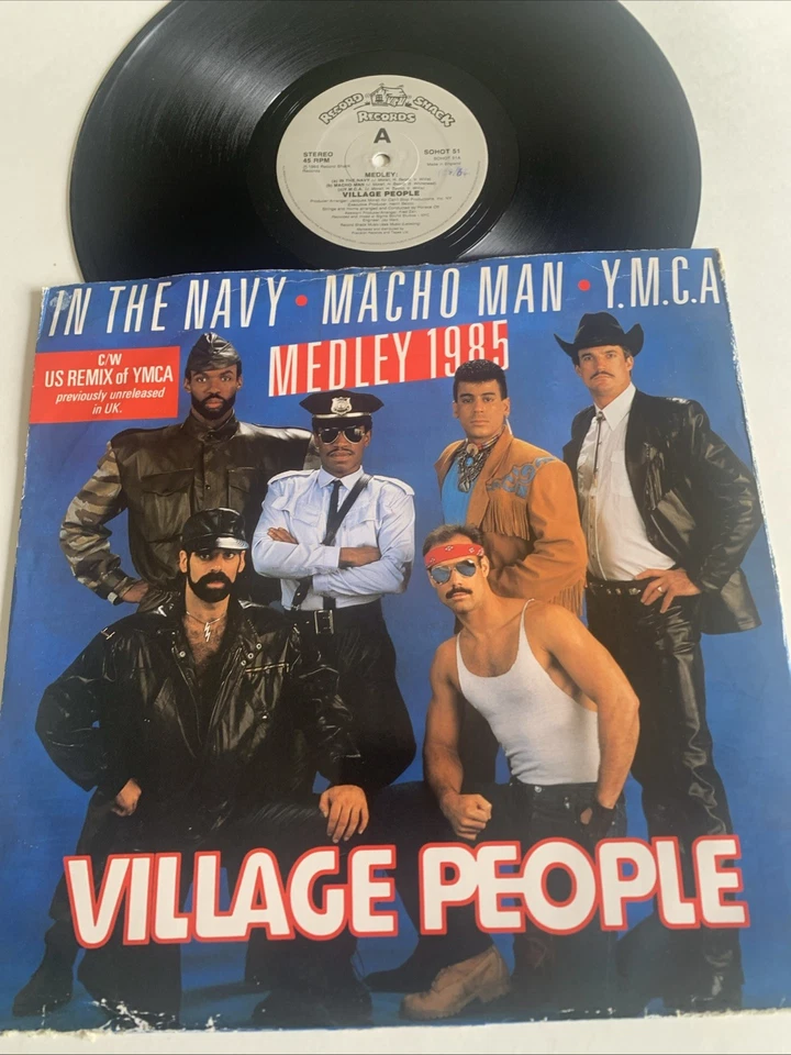 VG VILLAGE PEOPLE 12” In The Navy - Medley - 1985 UK vinyl single Macho Man YMCA - Image 1 of 4